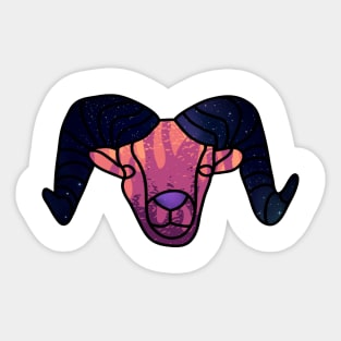 Aries zodiac horoscope cool red blue Sticker